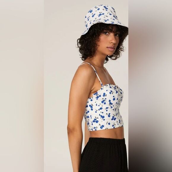 HVN Balconette Floral Crop Top Size 0 - Picture 2 of 6
